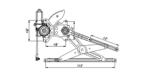 Toyota 98-02 Toyota Corolla/Chevy/Geo Prizm Power Window Regulator Assembly Front Rh (1) Pc Replacement 1998,1999,2000,2001,2002