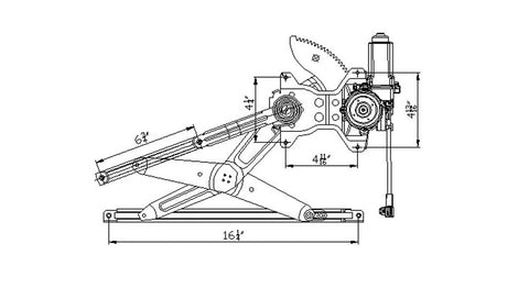 Toyota 98-02 Toyota Corolla/Chevy/Geo Prizm Power Window Regulator Assembly Front Lh (1) Pc Replacement 1998,1999,2000,2001,2002