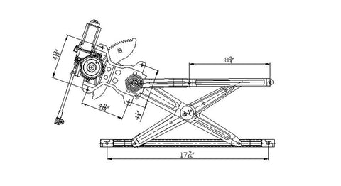 Toyota 98-03 Toyota Sienna Power Window Regulator Assembly Front Rh (1) Pc Replacement 1998,1999,2000,2001,2002,2003