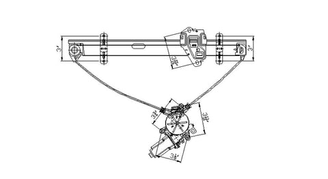 Honda 01-05 Honda Civic Sedan Us Power Window Regulator Assembly Front Rh (1) Pc Replacement 2001,2002,2003,2004,2005
