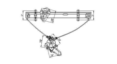 Honda 01-05 Honda Civic Sedan Us Power Window Regulator Assembly Front Lh (1) Pc Replacement 2001,2002,2003,2004,2005