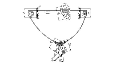 Honda 01-05 Honda Civic Cpe Power Window Regulator Assembly Front Rh (1) Pc Replacement 2001,2002,2003,2004,2005
