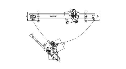 Honda 02-06 Honda Cr-V/ Crv Power Window Regulator Assembly Front Lh (1) Pc Replacement 2002,2003,2004,2005,2006