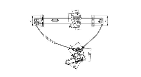 Honda 02-06 Honda Element Power Window Regulator Assembly Front Rh (1) Pc Replacement 2002,2003,2004,2005,2006