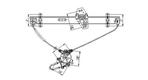 Honda 03-08 Honda Pilot Power Window Regulator Assembly Front Rh (1) Pc Replacement 2003,2004,2005,2006,2007,2008