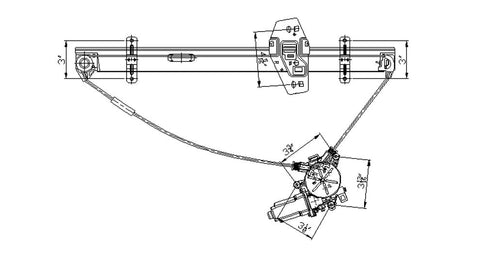 Honda 99-04 Honda Odyssey Power Window Regulator Assembly Front Rh (1) Pc Replacement 1999,2000,2001,2002,2003,2004