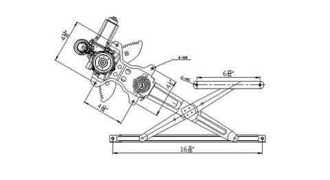 Scion 04-07 Scion Xb Power Window Regulator Assembly Front Rh (1) Pc Replacement 2004,2005,2006,2007