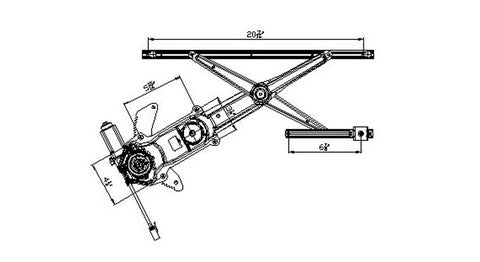 Jeep 93-98 Jeep Grand Cherokee Power Window Regulator Assembly Front Rh (1) Pc Replacement 1993,1994,1995,1996,1997,1998