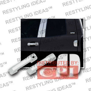 Toyota 2007-2008 Tundra Double Cab Chrome Door Handle Cover 4Dr No Passenger Side Keyhole Performance