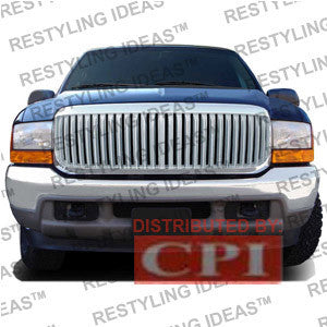 Ford 1999-2004 Ford Superduty F250/350 Chrome Vertical Narrow Bar Abs Grille Performance