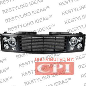 Gmc 1988-1998 Gmc C/K Pick Up Black Range Rover W/ Black Headlamp Abs Grille Performance