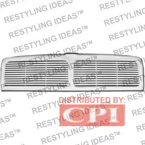 Dodge 1994-2001 Dodge Ram Chrome Horizontal Bar W/ Middle Bar Abs Grille Performance