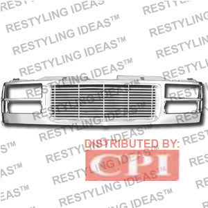 Gmc 1988-1998 Gmc C/K Chrome Horizontal Wave Bar Abs Grille Performance