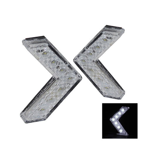 Mirror White LED Sequential Arrow - Clear