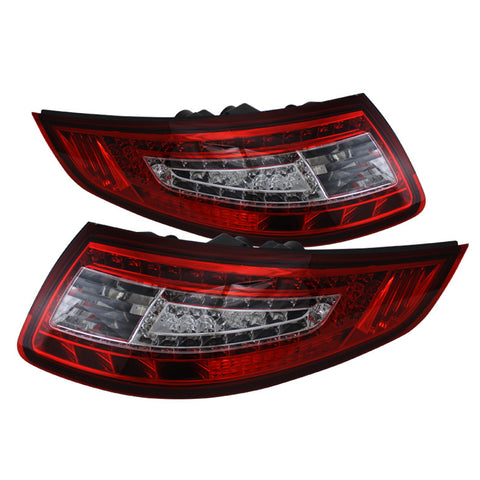 Porsche 911 997 05-08 LED Tail Lights - Red Clear