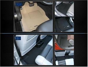 Fiat 2012 500 Front Driver And Passenger Sides Black 3D Floor Mats Liners