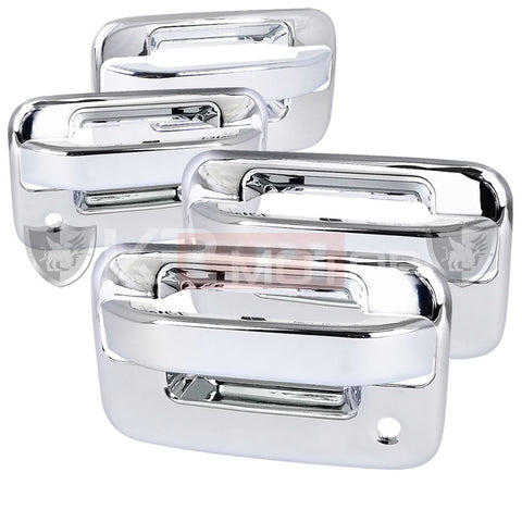 Ford 04-12 Ford F150 4 Door Chrome Door Handle C3 Key Hole On Driver And Passenger Side - No Code Lock