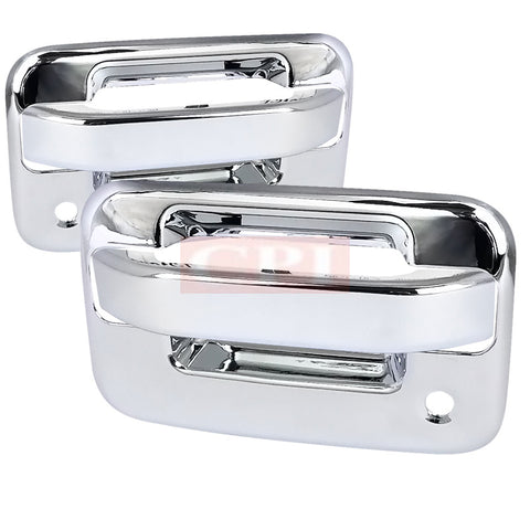 Ford 04-12 Ford F150 2 Door Chrome Door Handle C6 Key Hole On Driver And Passenger Side