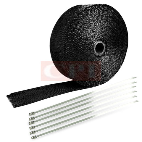 UNIVERSAL UNIVERSAL EXHAUST WRAP & TIES- BLACK