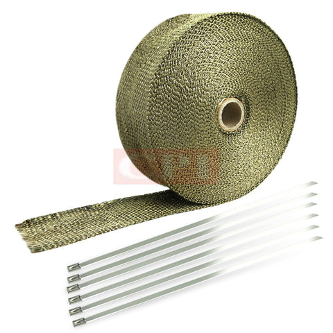 UNIVERSAL  UNIVERSAL  EXHAUST WRAP & TIES- TITANIUM