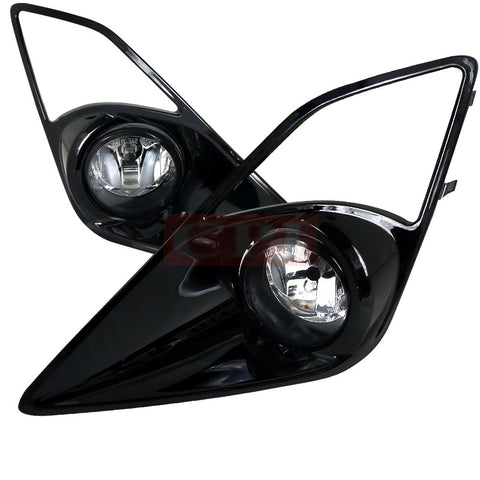 SCION 12-UP SCION FRS FOG LIGHTS CLEAR LENS - GLOSSY BLACK COVER   PERFORMANCE 1 SET RH & LH  2012,2013