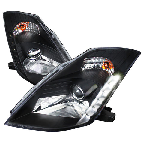 NISSAN 03-05 NISSAN 350Z PROJECTOR HEADLIGHT BLACK HOUSING