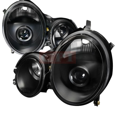 Mercedes 00-02 Mercedes W210 E Class Projector Headlight Black Housing