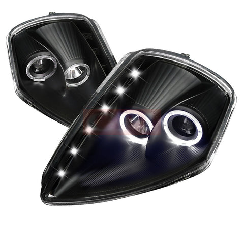 Mitsubishi 00-05 Mitsubishi Eclipse Led Halo Projector Headlight Black Housing