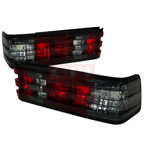 Mercedes Benz 82-93 Mercedes Benz W201 C Class Tail Lights Red Smoke Lens