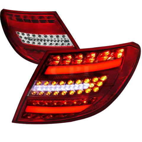 Mercedes Benz 07-11 Mercedes Benz C Class Led Tail Lights Chrome Housing