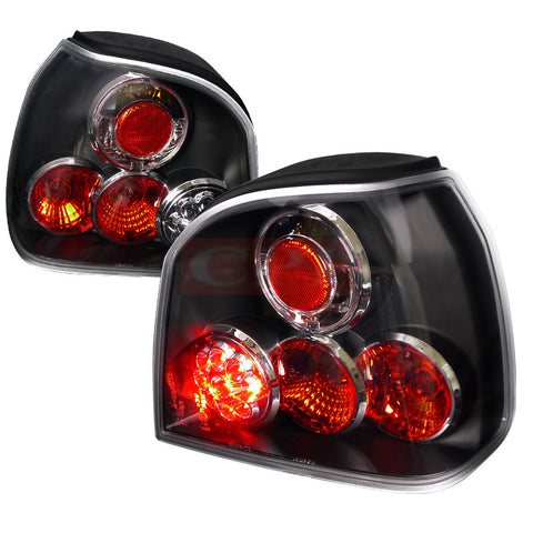 Volkswagen 93-98 Volkswagen Golf Led Tail Lights Black Housing