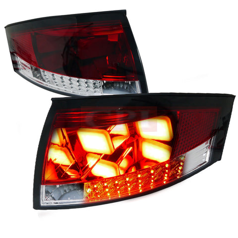 Audi  99-06 Audi  Tt  Led Tail Lights V2 Red Clear