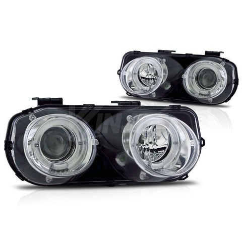 94-97 acura integra projector head light - chrome/clear performance