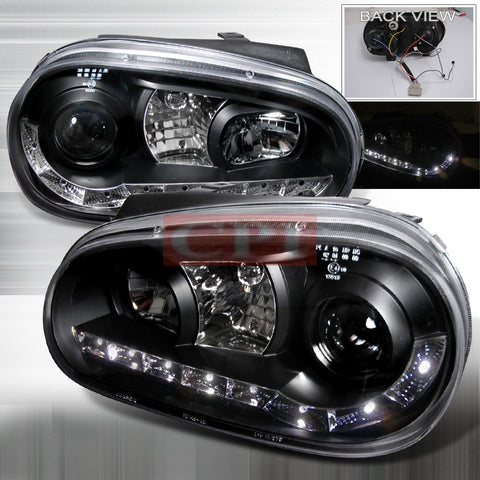 VOLKSWAGEN 1999-2003 VW GOLF PROJECTOR HEAD LAMPS/ HEADLIGHTS 1 SET RH&LH   1999,2000,2001,2002,2003