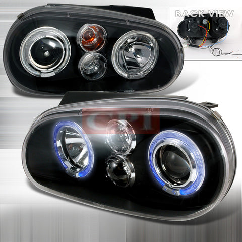 VOLKSWAGEN 1999-2003 VW GOLF PROJECTOR HEAD LAMPS/ HEADLIGHTS BC 1 SET RH&LH   1999,2000,2001,2002,2003