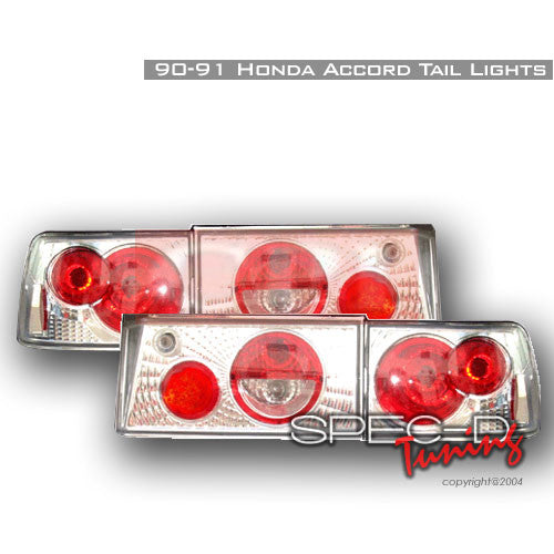 For 90-91 Honda Accord Sedan CB7 Red Clear Lens 4PCS Tail Brak For 90-91 Honda Accord Sedan CB7 Red Clear Lens 4PCS Tail Brak