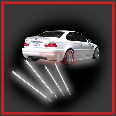 White Led Under Car Underbody Lights 4Pcs Universal Performance-j