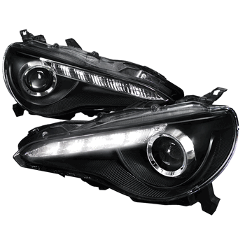 SCION 12-14 SCION FRS PROJECTOR HEADLIGHT BLACK HOUSING WITH LED