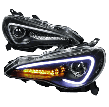 SCION 12-14 SCION FRS PROJECTOR HEADLIGHT BLACK HOUSING WITH LED