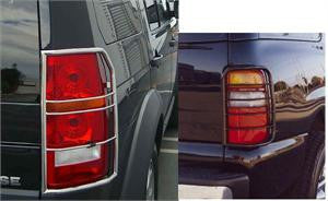 Toyota Tundra 07-09 Toyota Tundra Taillight / Tail Light / Lamp Guards - Black Light Covers Stainless Accessories   1 Set Rh & Lh 2007,2008,2009