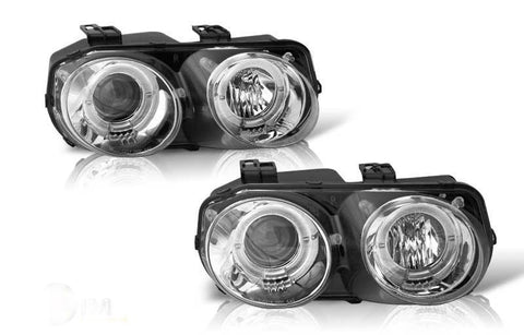 98-01 acura integra projector head light - chrome/clear performance