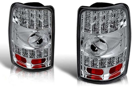 00-06 CHEVY TAHOE / SUBURBAN / YUKON LED TAIL LIGHT - CHROME/CLEAR performance