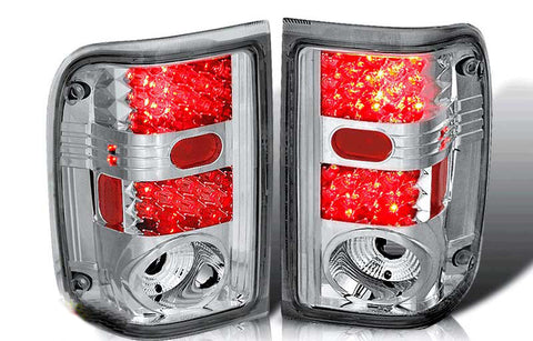 93-99 FORD RANGER LED TAIL LIGHT - CHROME/CLEAR performance