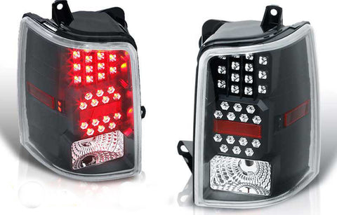 97-98 JEEP GRAND CHEROKEE LED TAIL LIGHT - BLACK / CLEAR performance