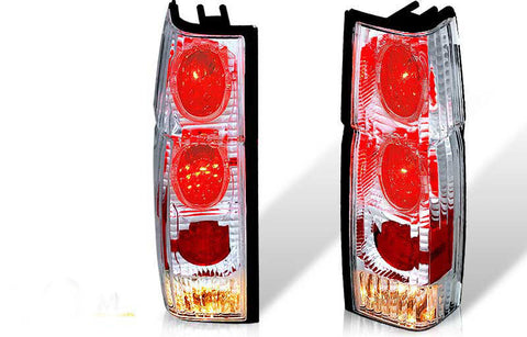 86-97 NISSAN HARDBODY ALTEZZA TAIL LIGHT W/ HALO - CHROME / CLEAR (RL-007-C) performance