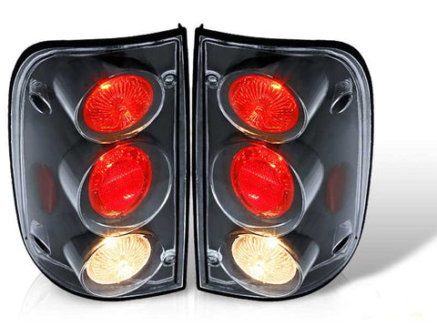 01-04 TOYOTA TACOMA ALTEZZA TAIL LIGHT - BLACK / CLEAR (R017-BLACK) performance