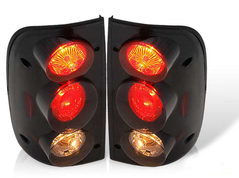 01-04 TOYOTA TACOMA ALTEZZA TAIL LIGHT - BLACK / SMOKE performance