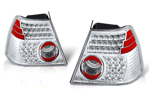 99-02 VOLKSWAGEN JETTA LED TAIL LIGHT - CHROME/CLEAR performance