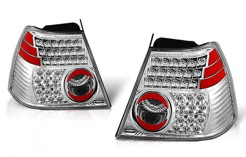 99-02 VOLKSWAGEN JETTA LED TAIL LIGHT - CHROME/SMOKE performance