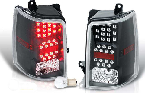 93-96 JEEP GRAND CHEROKEE LED TAIL LIGHT - BLACK / CLEAR performance